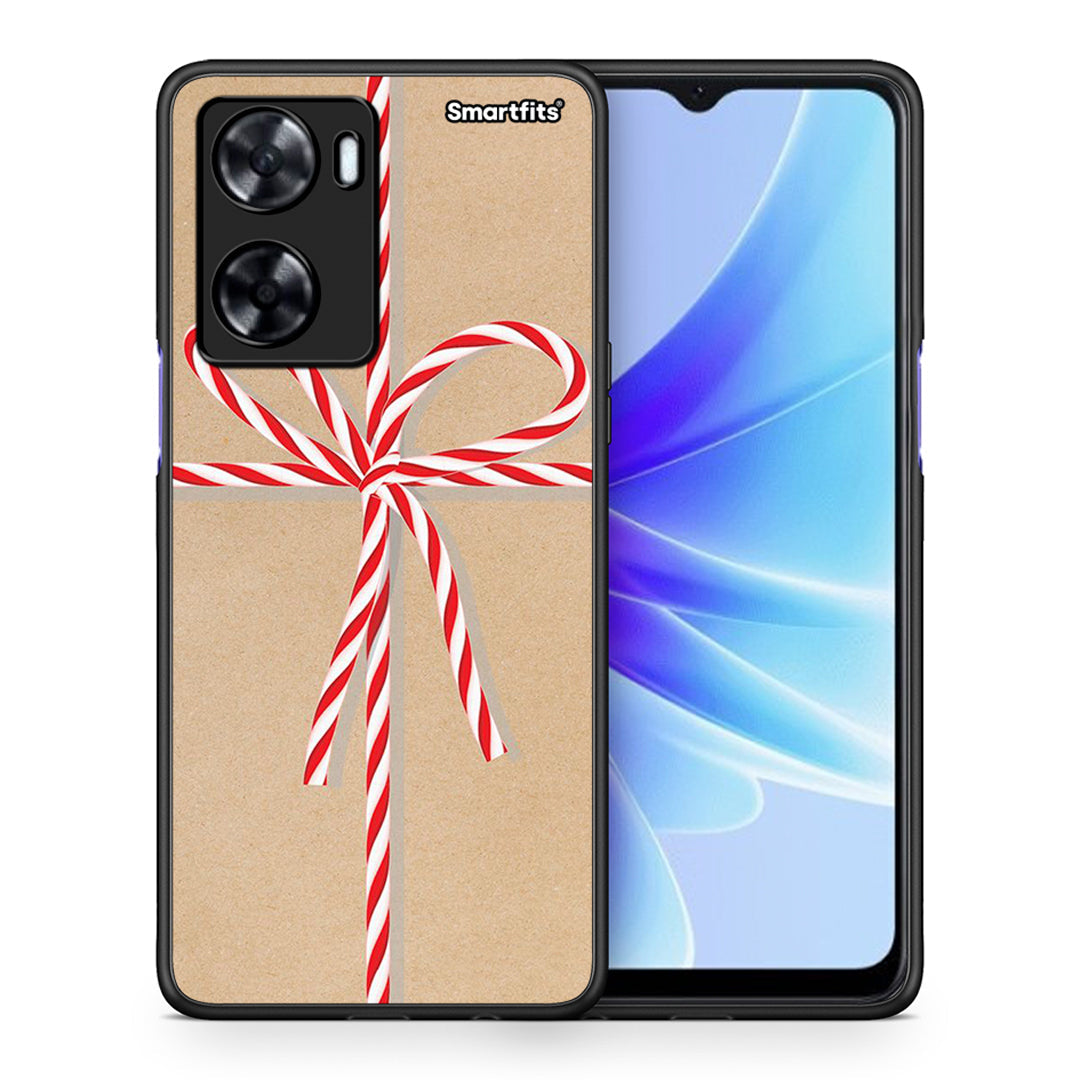 Θήκη Oppo A57s / A77s / A77 Christmas Gift από τη Smartfits με σχέδιο στο πίσω μέρος και μαύρο περίβλημα | Oppo A57s / A77s / A77 Christmas Gift case with colorful back and black bezels