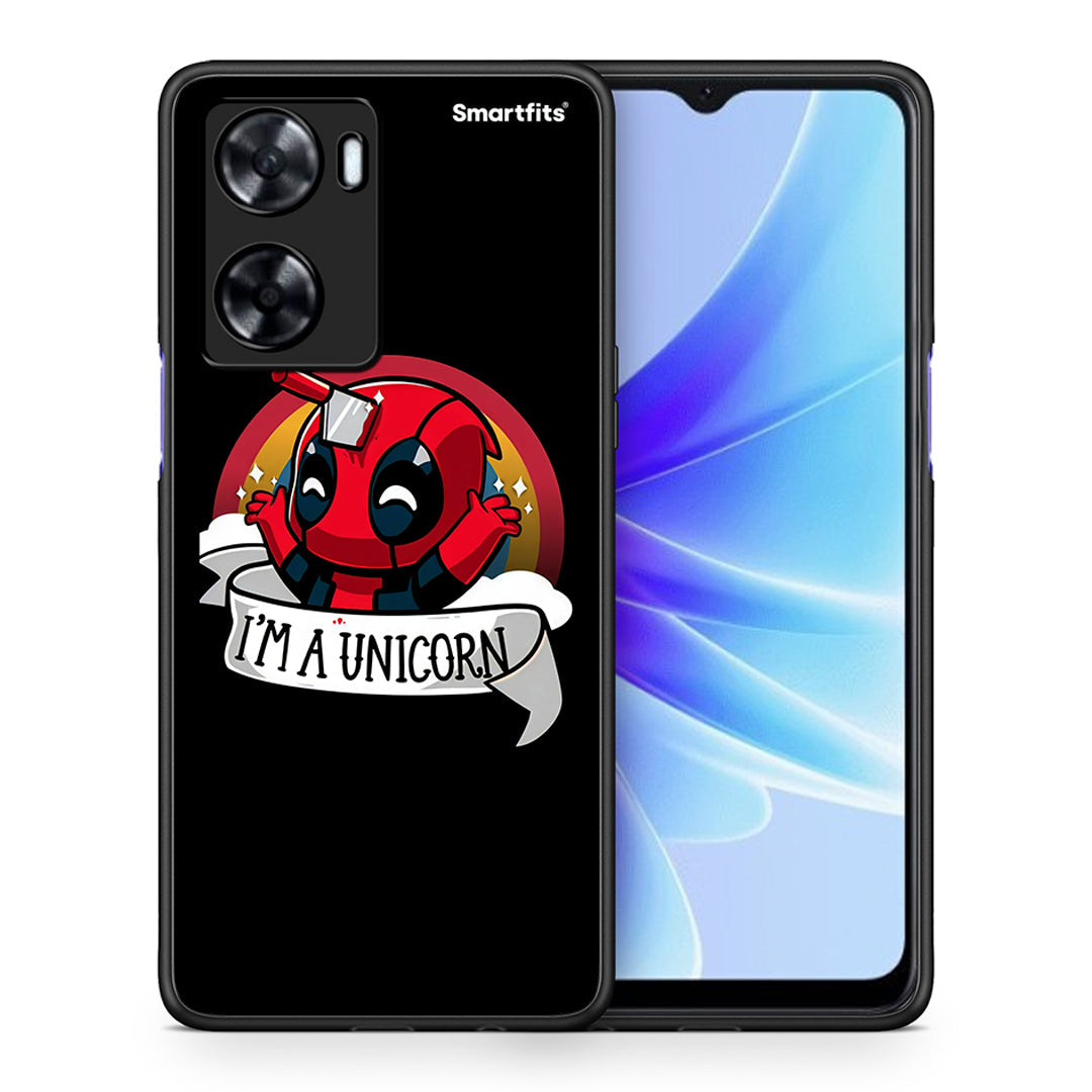 Θήκη Oppo A57s / A77s / A58 / OnePlus Nord N20 SE Unicorn Deadpool από τη Smartfits με σχέδιο στο πίσω μέρος και μαύρο περίβλημα | Oppo A57s / A77s / A58 / OnePlus Nord N20 SE Unicorn Deadpool case with colorful back and black bezels