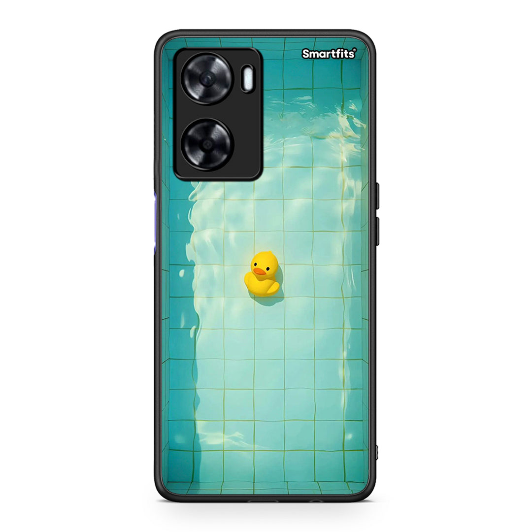 Oppo A57s / A77s / A58 / OnePlus Nord N20 SE Yellow Duck θήκη από τη Smartfits με σχέδιο στο πίσω μέρος και μαύρο περίβλημα | Smartphone case with colorful back and black bezels by Smartfits