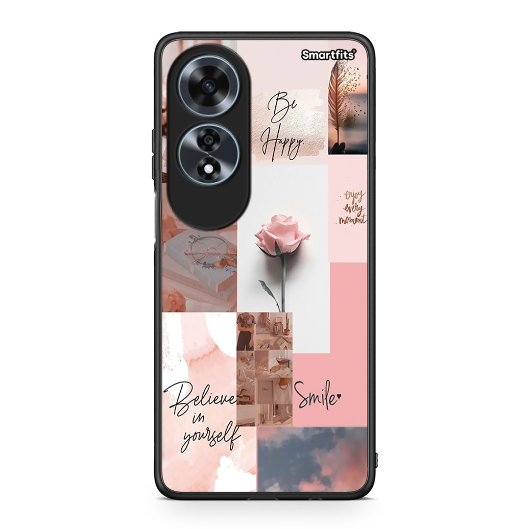 Oppo A60 4G Aesthetic Collage θήκη από τη Smartfits με σχέδιο στο πίσω μέρος και μαύρο περίβλημα | Smartphone case with colorful back and black bezels by Smartfits