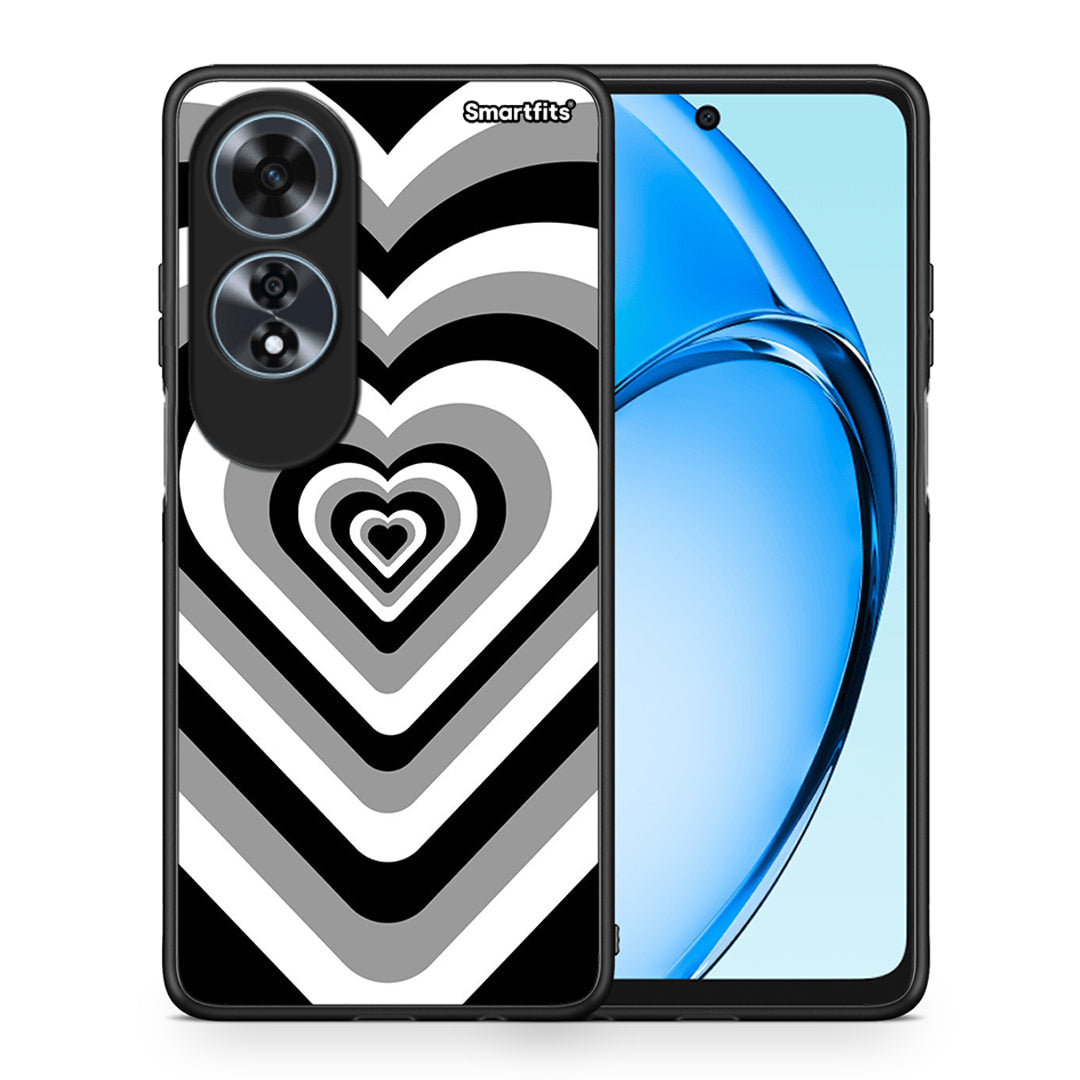 Θήκη Oppo A60 4G Black Hearts από τη Smartfits με σχέδιο στο πίσω μέρος και μαύρο περίβλημα | Oppo A60 4G Black Hearts case with colorful back and black bezels