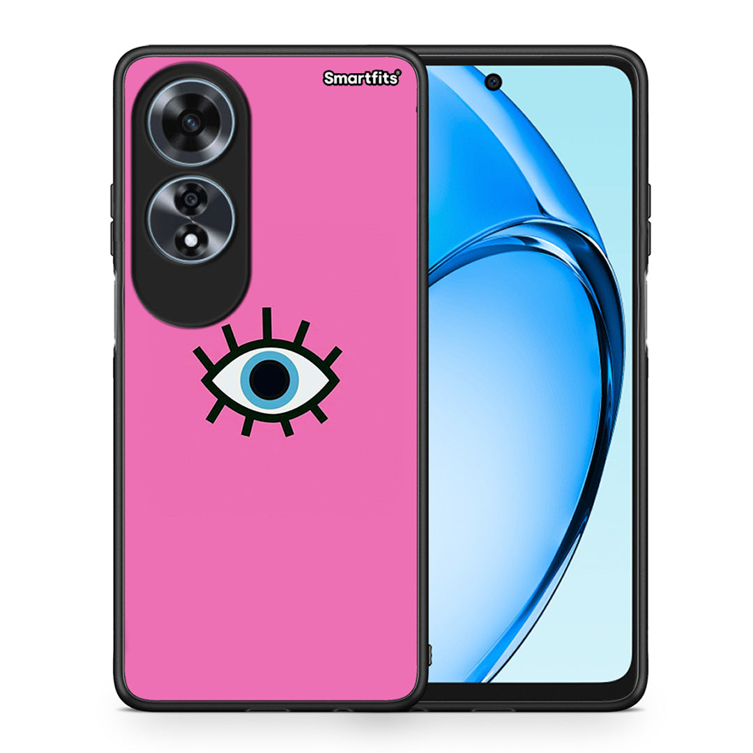 Θήκη Oppo A60 4G Blue Eye Pink από τη Smartfits με σχέδιο στο πίσω μέρος και μαύρο περίβλημα | Oppo A60 4G Blue Eye Pink case with colorful back and black bezels