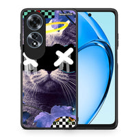 Thumbnail for Θήκη Oppo A60 4G Cat Collage από τη Smartfits με σχέδιο στο πίσω μέρος και μαύρο περίβλημα | Oppo A60 4G Cat Collage case with colorful back and black bezels