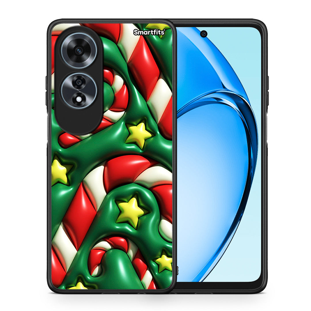 Θήκη Oppo A60 4G Christmas Bubbles από τη Smartfits με σχέδιο στο πίσω μέρος και μαύρο περίβλημα | Oppo A60 4G Christmas Bubbles case with colorful back and black bezels