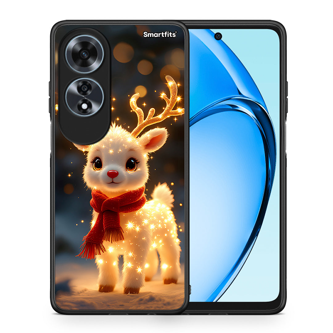 Θήκη Oppo A60 4G Christmas Cutie από τη Smartfits με σχέδιο στο πίσω μέρος και μαύρο περίβλημα | Oppo A60 4G Christmas Cutie case with colorful back and black bezels