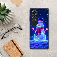 Thumbnail for Christmas Neon Snowman - Oppo A60 4G θήκη