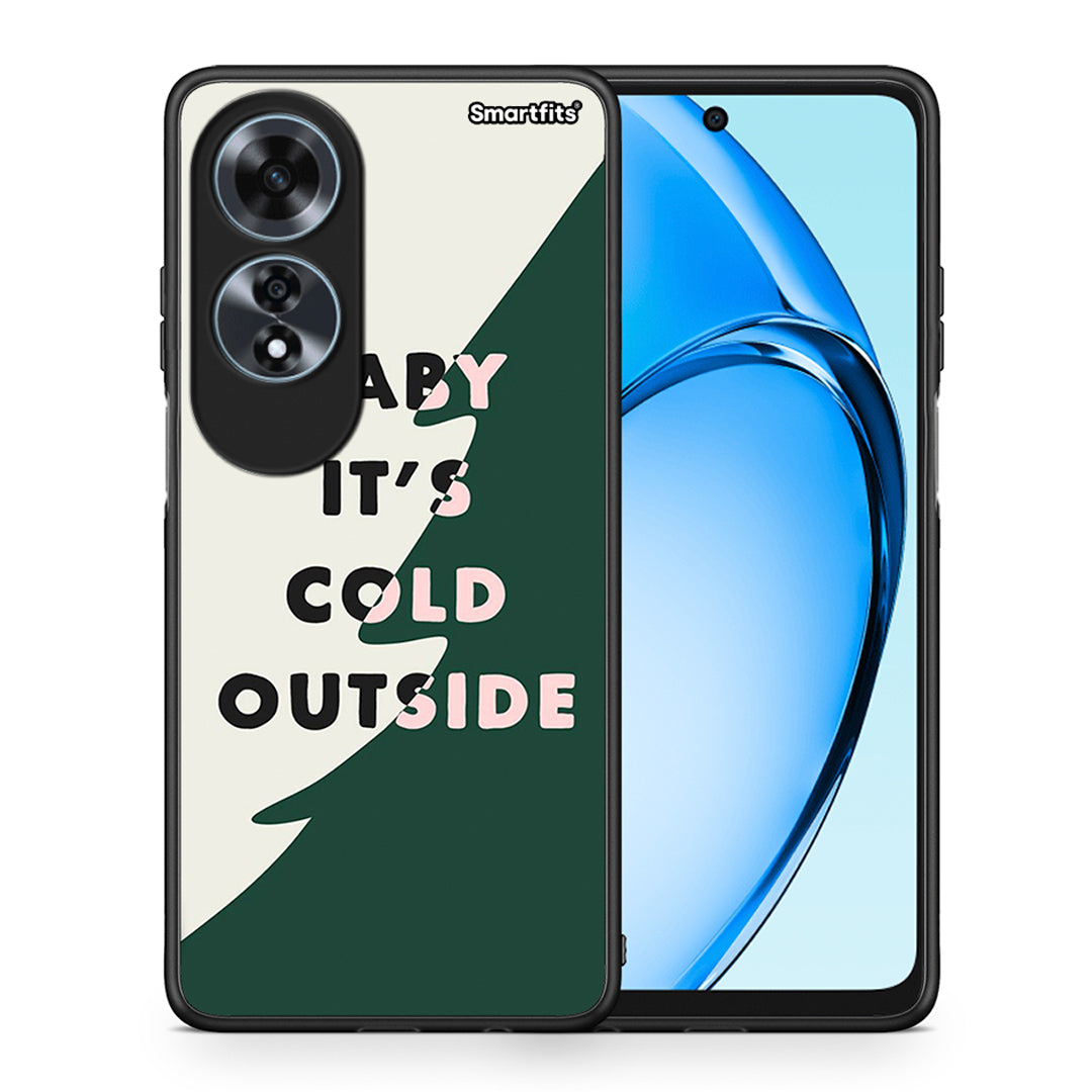 Θήκη Oppo A60 4G Cold Outside από τη Smartfits με σχέδιο στο πίσω μέρος και μαύρο περίβλημα | Oppo A60 4G Cold Outside case with colorful back and black bezels