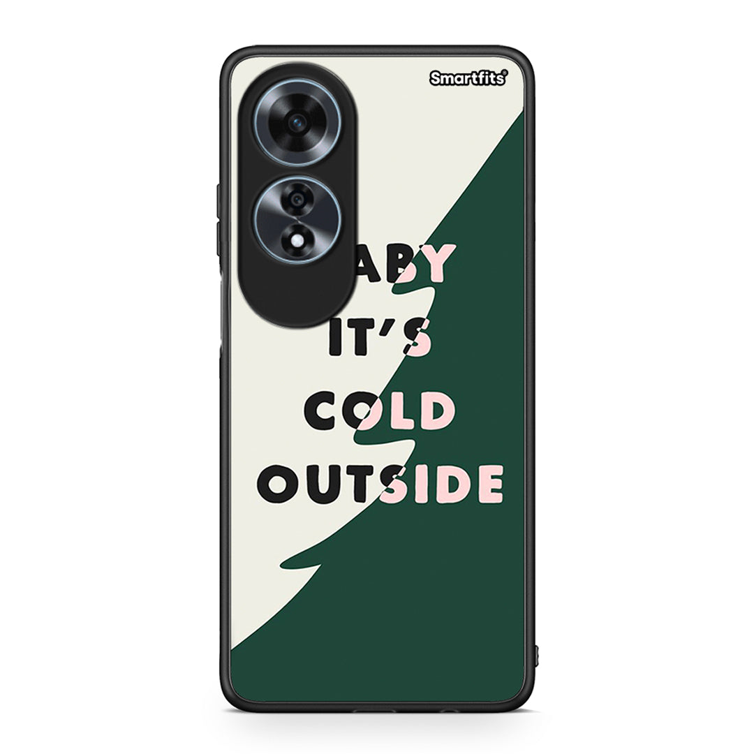 Oppo A60 4G Cold Outside θήκη από τη Smartfits με σχέδιο στο πίσω μέρος και μαύρο περίβλημα | Smartphone case with colorful back and black bezels by Smartfits