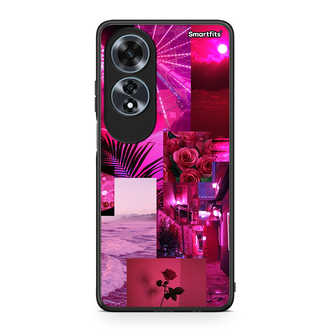 Oppo A60 4G Collage Red Roses Θήκη Αγίου Βαλεντίνου από τη Smartfits με σχέδιο στο πίσω μέρος και μαύρο περίβλημα | Smartphone case with colorful back and black bezels by Smartfits