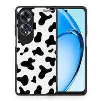 Thumbnail for Θήκη Oppo A60 4G Cow Print από τη Smartfits με σχέδιο στο πίσω μέρος και μαύρο περίβλημα | Oppo A60 4G Cow Print case with colorful back and black bezels