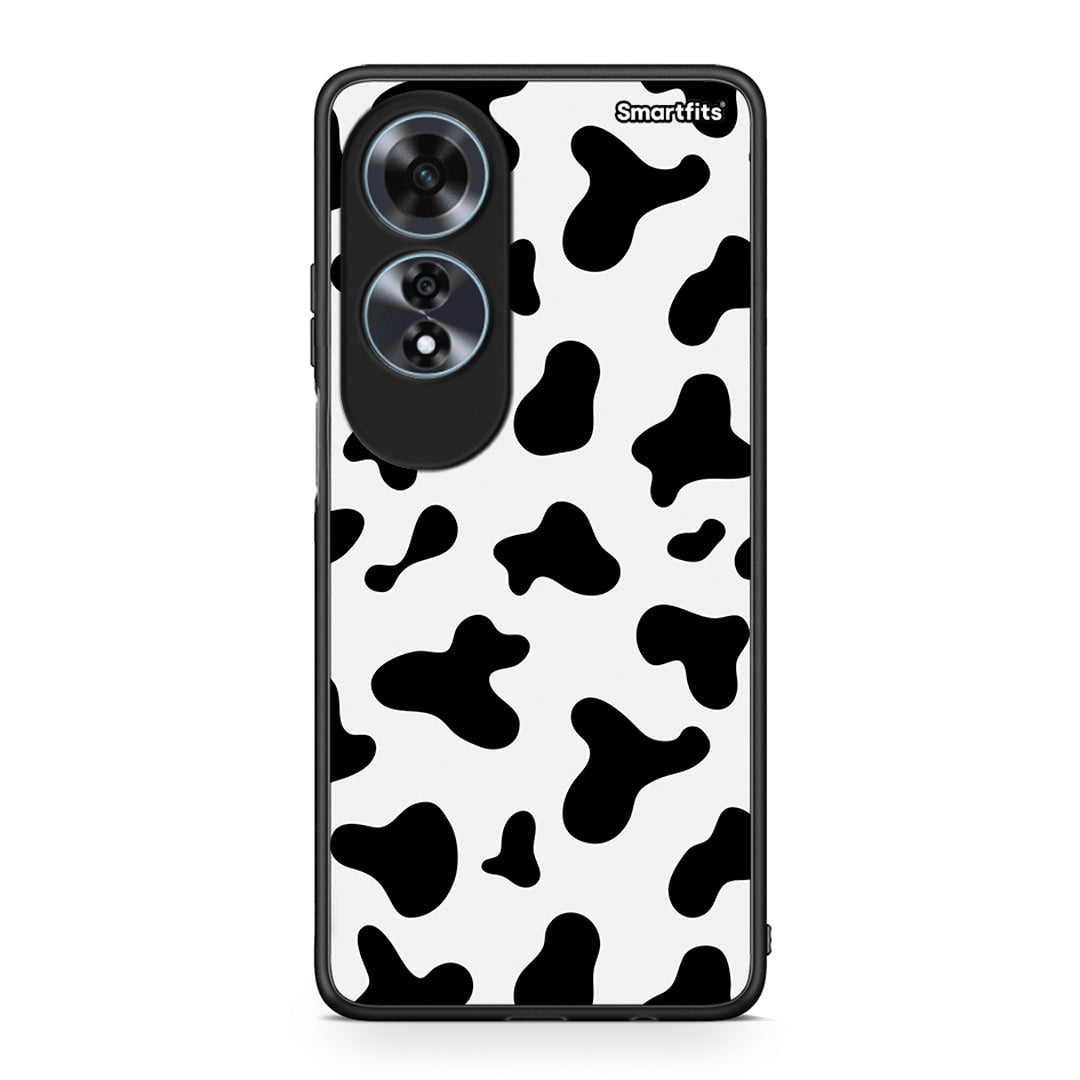 Oppo A60 4G Cow Print θήκη από τη Smartfits με σχέδιο στο πίσω μέρος και μαύρο περίβλημα | Smartphone case with colorful back and black bezels by Smartfits