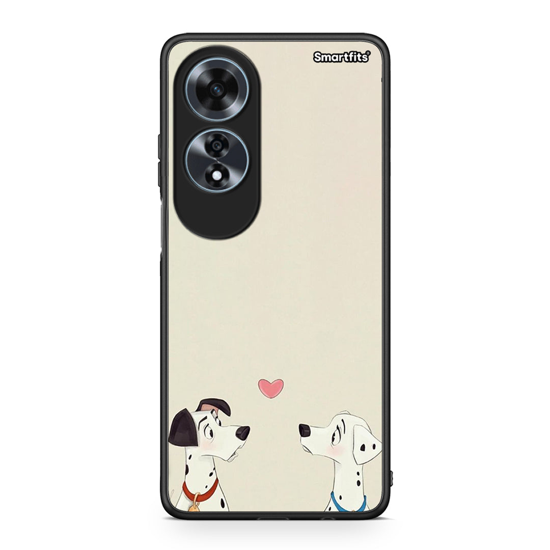 Oppo A60 4G Dalmatians Love θήκη από τη Smartfits με σχέδιο στο πίσω μέρος και μαύρο περίβλημα | Smartphone case with colorful back and black bezels by Smartfits