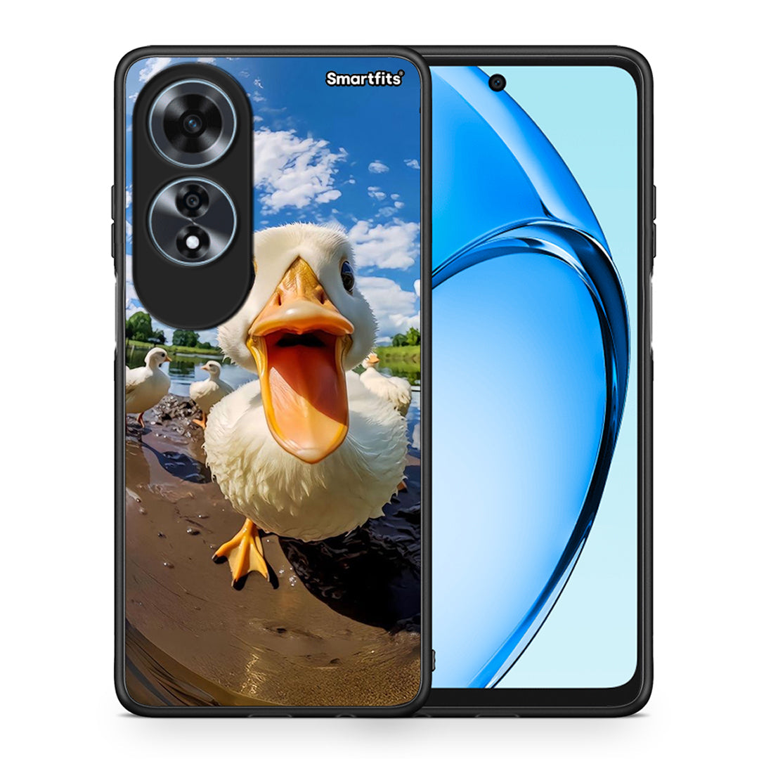 Θήκη Oppo A60 4G Duck Face από τη Smartfits με σχέδιο στο πίσω μέρος και μαύρο περίβλημα | Oppo A60 4G Duck Face case with colorful back and black bezels