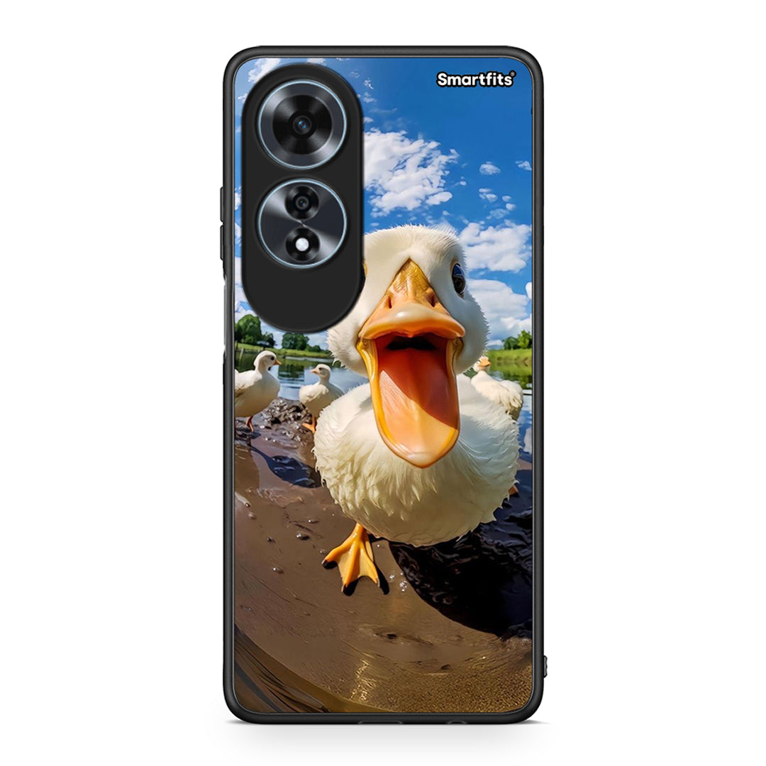 Oppo A60 4G Duck Face θήκη από τη Smartfits με σχέδιο στο πίσω μέρος και μαύρο περίβλημα | Smartphone case with colorful back and black bezels by Smartfits