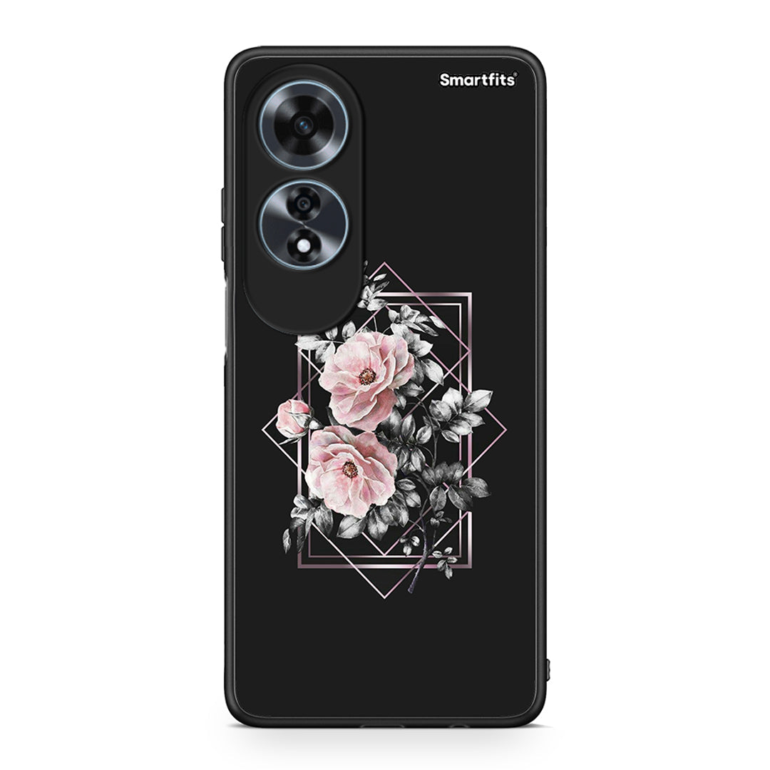 4 - Oppo A60 4G Frame Flower case, cover, bumper