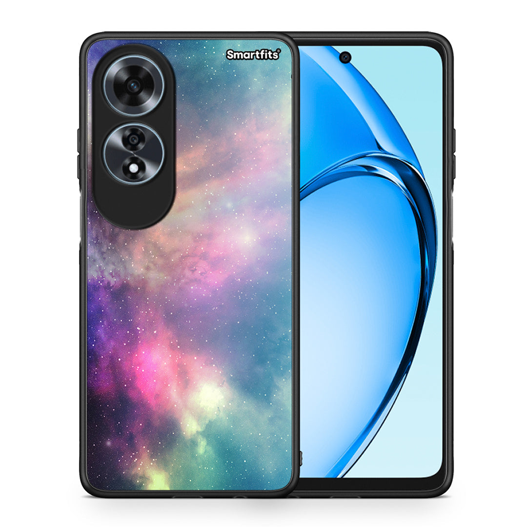 Θήκη Oppo A60 4G Rainbow Galaxy από τη Smartfits με σχέδιο στο πίσω μέρος και μαύρο περίβλημα | Oppo A60 4G Rainbow Galaxy case with colorful back and black bezels