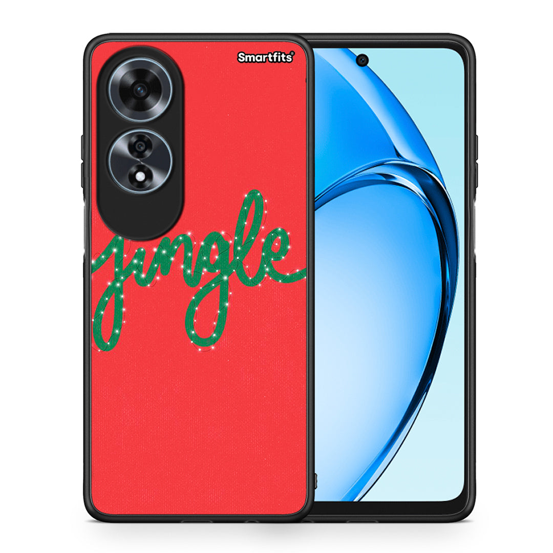 Θήκη Oppo A60 4G Jingle Xmas από τη Smartfits με σχέδιο στο πίσω μέρος και μαύρο περίβλημα | Oppo A60 4G Jingle Xmas case with colorful back and black bezels