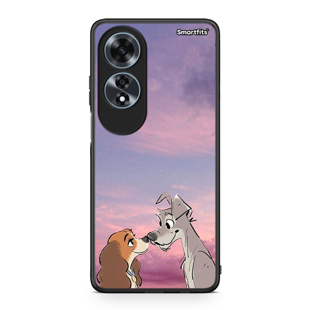 Oppo A60 4G Lady And Tramp θήκη από τη Smartfits με σχέδιο στο πίσω μέρος και μαύρο περίβλημα | Smartphone case with colorful back and black bezels by Smartfits