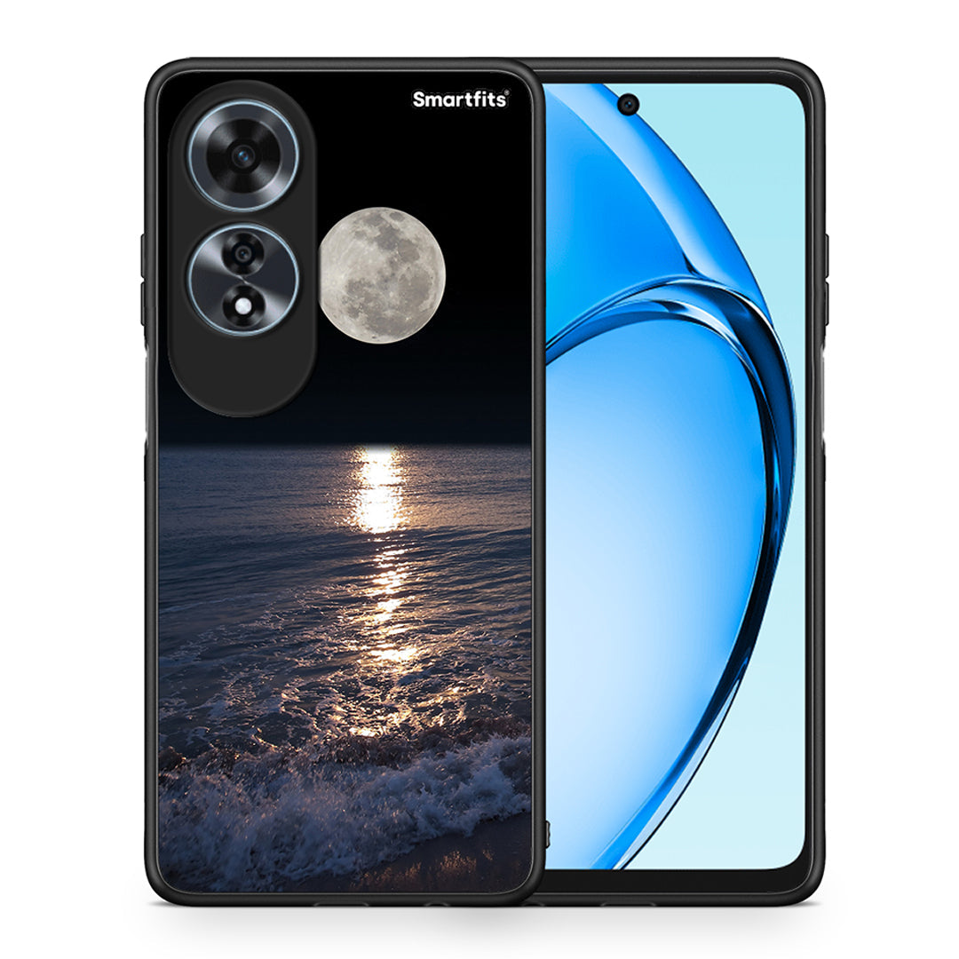 Θήκη Oppo A60 4G Moon Landscape από τη Smartfits με σχέδιο στο πίσω μέρος και μαύρο περίβλημα | Oppo A60 4G Moon Landscape case with colorful back and black bezels