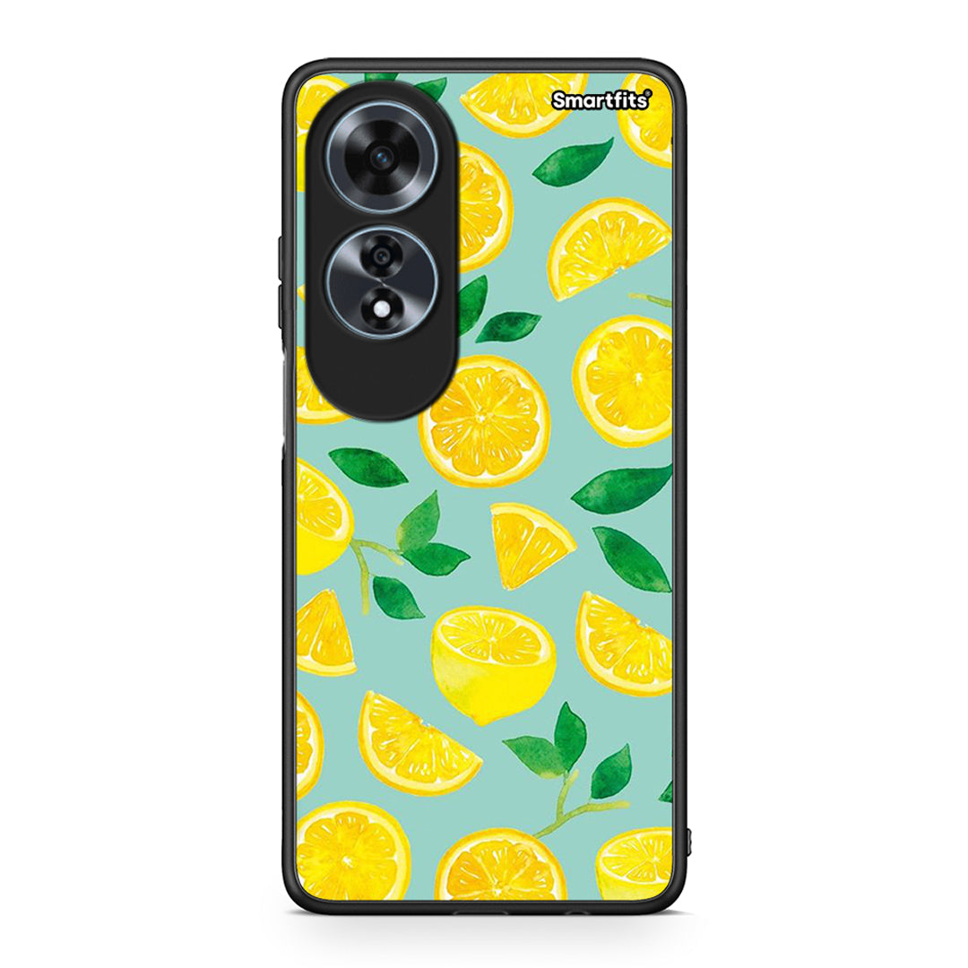 Oppo A60 4G Lemons θήκη από τη Smartfits με σχέδιο στο πίσω μέρος και μαύρο περίβλημα | Smartphone case with colorful back and black bezels by Smartfits