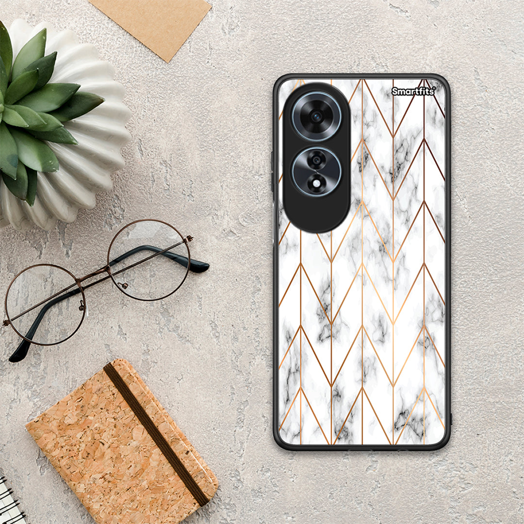 Marble Gold Geometric - Oppo A60 4G θήκη