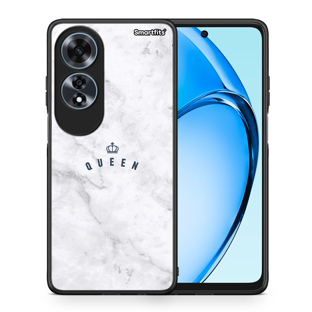 Θήκη Oppo A60 4G Queen Marble από τη Smartfits με σχέδιο στο πίσω μέρος και μαύρο περίβλημα | Oppo A60 4G Queen Marble case with colorful back and black bezels