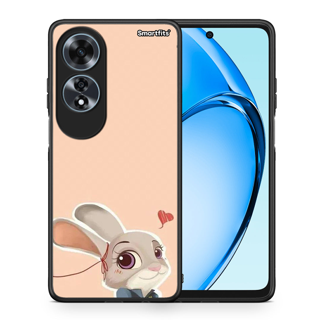 Θήκη Oppo A60 4G Nick Wilde And Judy Hopps Love 2 από τη Smartfits με σχέδιο στο πίσω μέρος και μαύρο περίβλημα | Oppo A60 4G Nick Wilde And Judy Hopps Love 2 case with colorful back and black bezels