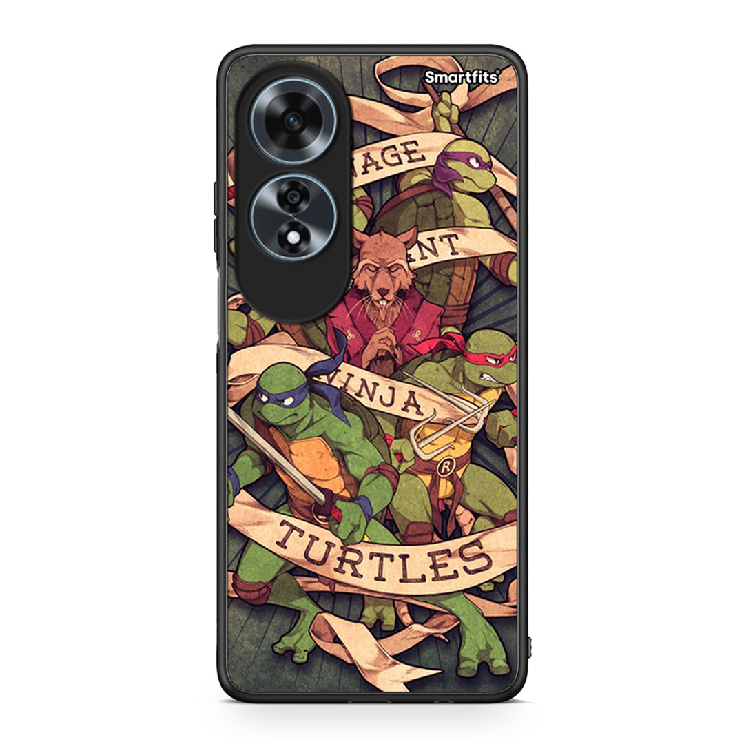 Oppo A60 4G Ninja Turtles θήκη από τη Smartfits με σχέδιο στο πίσω μέρος και μαύρο περίβλημα | Smartphone case with colorful back and black bezels by Smartfits