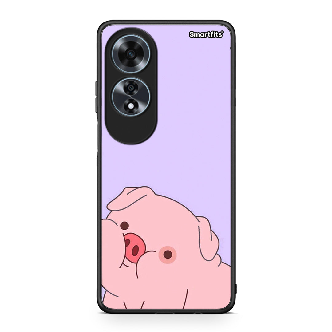 Oppo A60 4G Pig Love 2 Θήκη Αγίου Βαλεντίνου από τη Smartfits με σχέδιο στο πίσω μέρος και μαύρο περίβλημα | Smartphone case with colorful back and black bezels by Smartfits