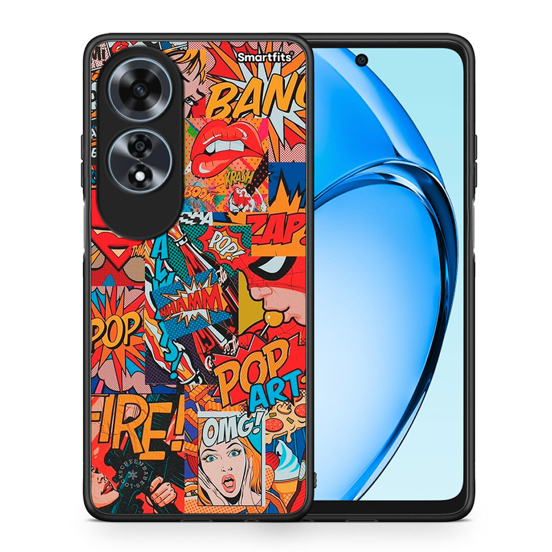 Θήκη Oppo A60 4G PopArt OMG από τη Smartfits με σχέδιο στο πίσω μέρος και μαύρο περίβλημα | Oppo A60 4G PopArt OMG case with colorful back and black bezels