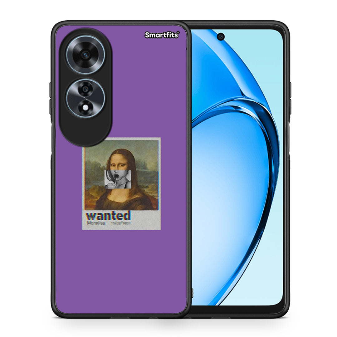 Θήκη Oppo A60 4G Monalisa Popart από τη Smartfits με σχέδιο στο πίσω μέρος και μαύρο περίβλημα | Oppo A60 4G Monalisa Popart case with colorful back and black bezels