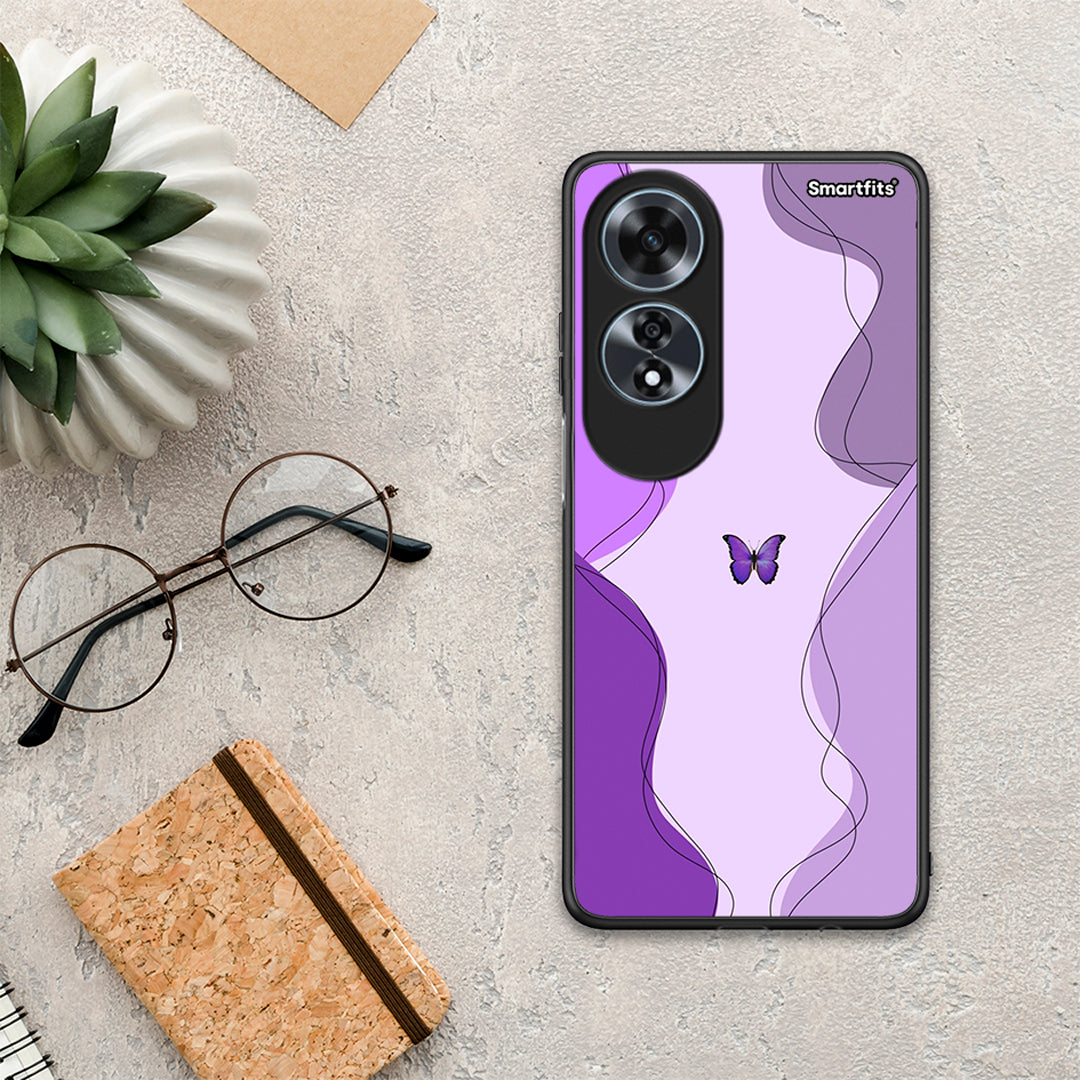 Purple Mariposa - Oppo A60 4G θήκη