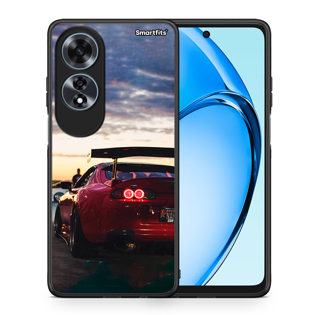 Θήκη Oppo A60 4G Racing Supra από τη Smartfits με σχέδιο στο πίσω μέρος και μαύρο περίβλημα | Oppo A60 4G Racing Supra case with colorful back and black bezels