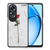 Thumbnail for Θήκη Oppo A60 4G Red Rose από τη Smartfits με σχέδιο στο πίσω μέρος και μαύρο περίβλημα | Oppo A60 4G Red Rose case with colorful back and black bezels