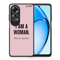 Thumbnail for Θήκη Oppo A60 4G Superpower Woman από τη Smartfits με σχέδιο στο πίσω μέρος και μαύρο περίβλημα | Oppo A60 4G Superpower Woman case with colorful back and black bezels