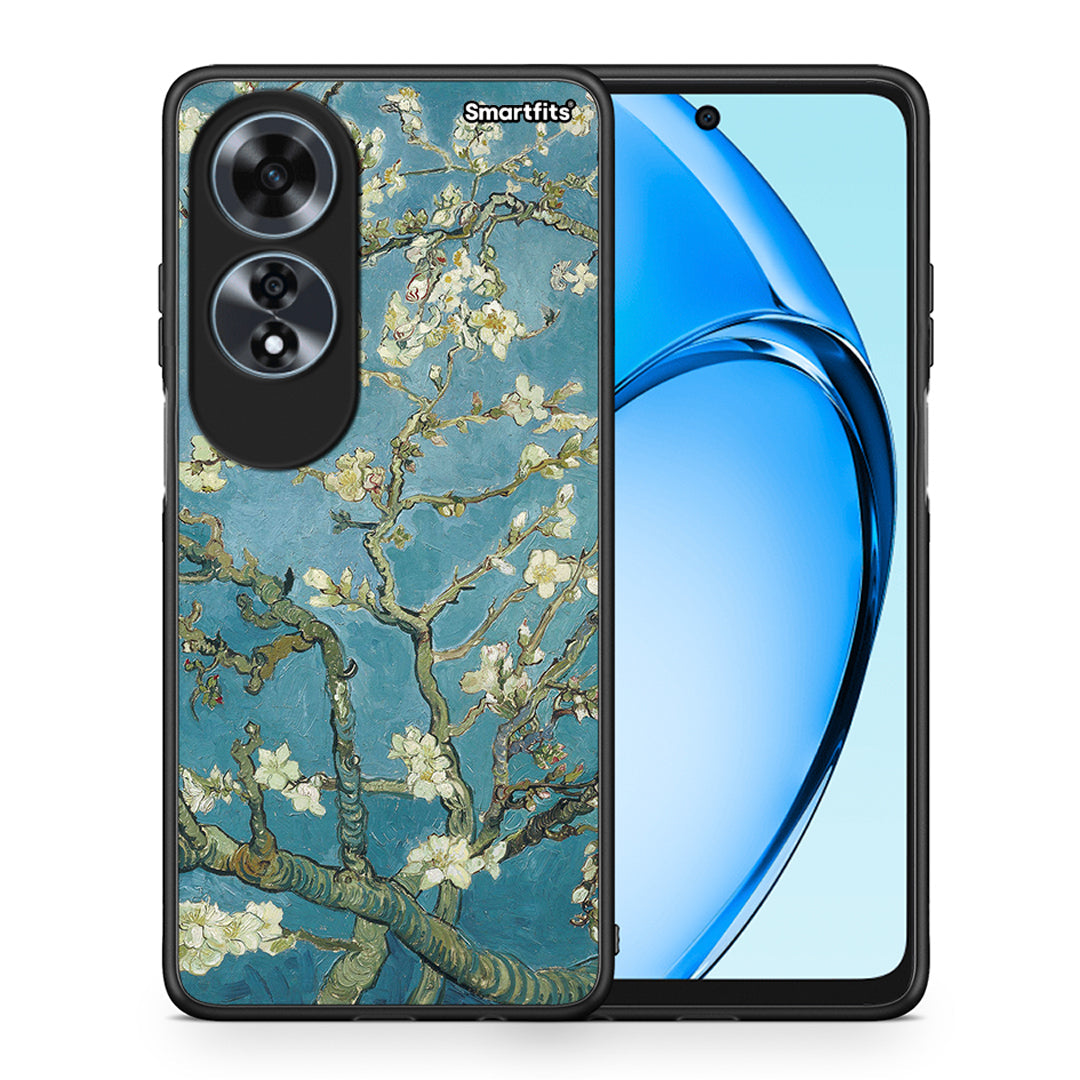 Θήκη Oppo A60 4G White Blossoms από τη Smartfits με σχέδιο στο πίσω μέρος και μαύρο περίβλημα | Oppo A60 4G White Blossoms case with colorful back and black bezels