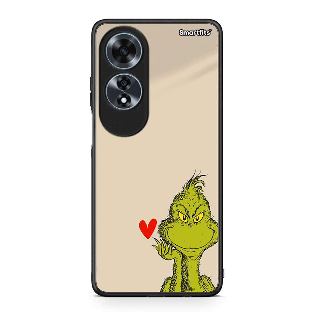 Oppo A60 4G Xmas Grinch θήκη από τη Smartfits με σχέδιο στο πίσω μέρος και μαύρο περίβλημα | Smartphone case with colorful back and black bezels by Smartfits