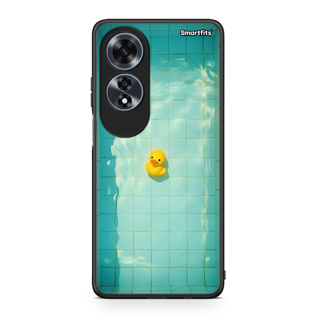 Oppo A60 4G Yellow Duck θήκη από τη Smartfits με σχέδιο στο πίσω μέρος και μαύρο περίβλημα | Smartphone case with colorful back and black bezels by Smartfits