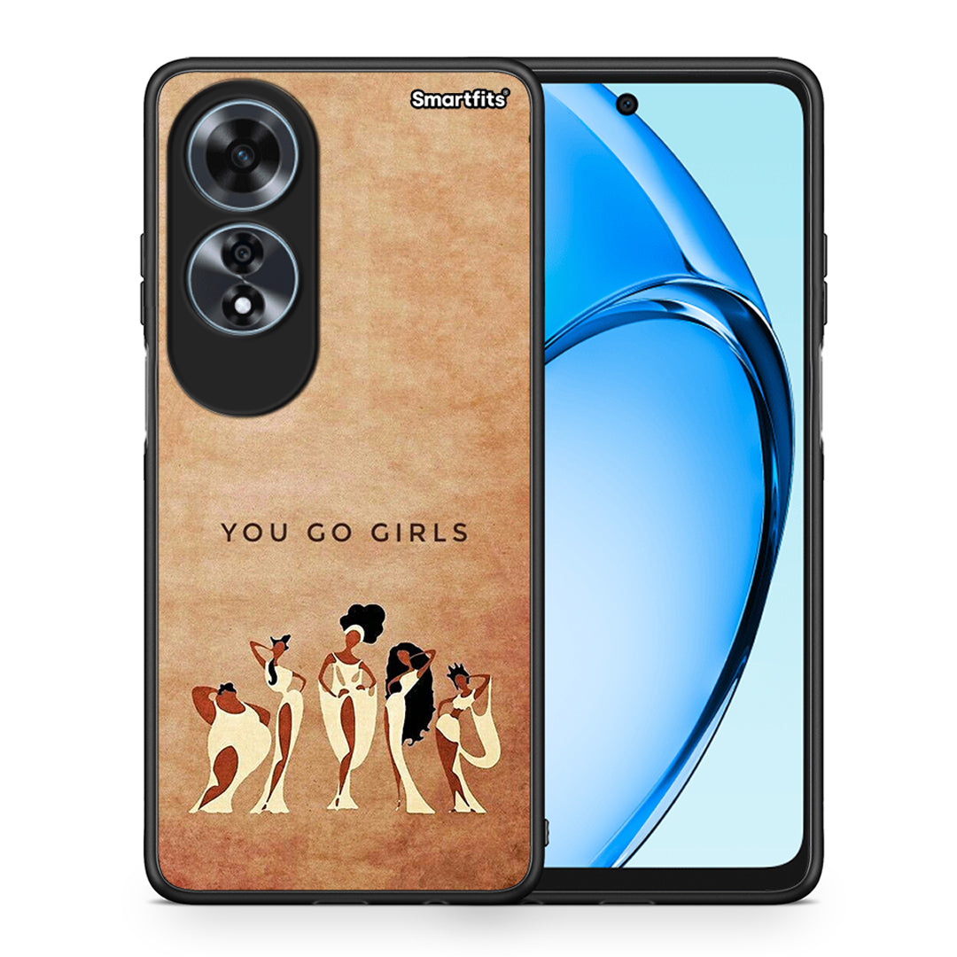 Θήκη Oppo A60 4G You Go Girl από τη Smartfits με σχέδιο στο πίσω μέρος και μαύρο περίβλημα | Oppo A60 4G You Go Girl case with colorful back and black bezels