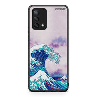 Thumbnail for Oppo A74 4G Blue Waves θήκη από τη Smartfits με σχέδιο στο πίσω μέρος και μαύρο περίβλημα | Smartphone case with colorful back and black bezels by Smartfits