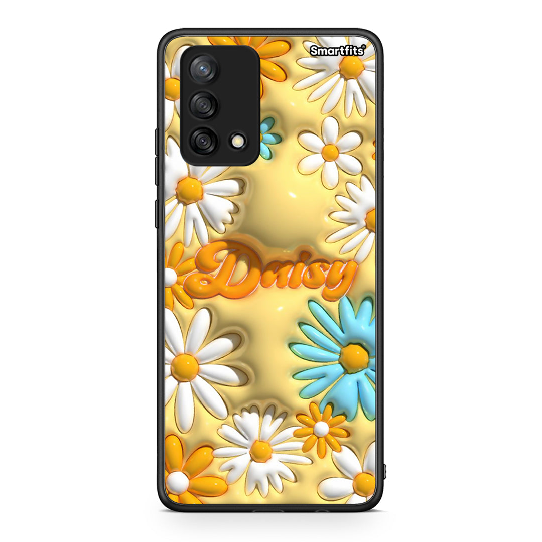 Oppo A74 4G Bubble Daisies θήκη από τη Smartfits με σχέδιο στο πίσω μέρος και μαύρο περίβλημα | Smartphone case with colorful back and black bezels by Smartfits