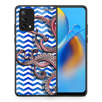 Thumbnail for Θήκη Oppo A74 4G Chevron Devilfish από τη Smartfits με σχέδιο στο πίσω μέρος και μαύρο περίβλημα | Oppo A74 4G Chevron Devilfish case with colorful back and black bezels