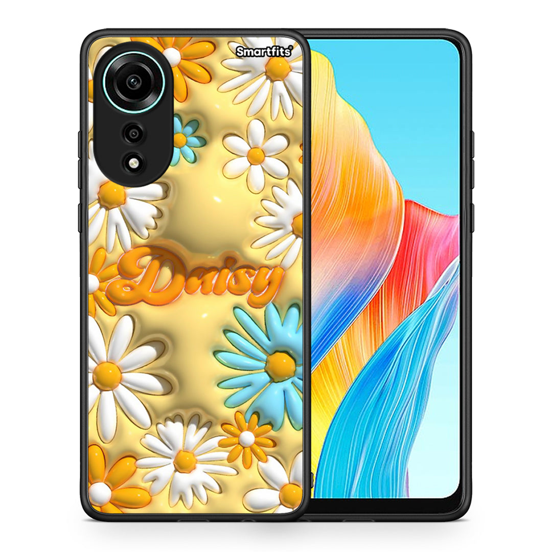 Θήκη Oppo A78 4G Bubble Daisies από τη Smartfits με σχέδιο στο πίσω μέρος και μαύρο περίβλημα | Oppo A78 4G Bubble Daisies case with colorful back and black bezels