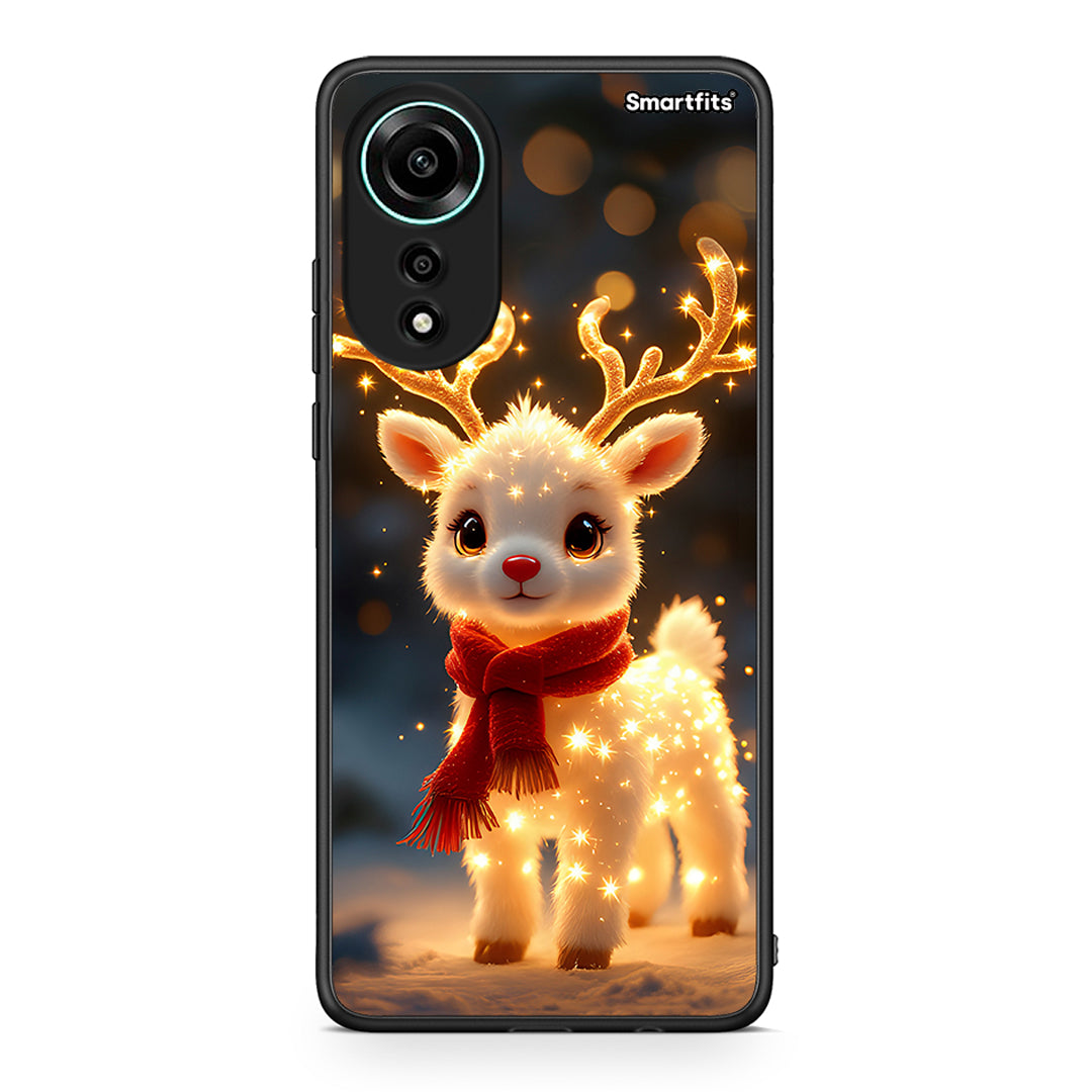 Oppo A78 4G Christmas Cutie θήκη από τη Smartfits με σχέδιο στο πίσω μέρος και μαύρο περίβλημα | Smartphone case with colorful back and black bezels by Smartfits