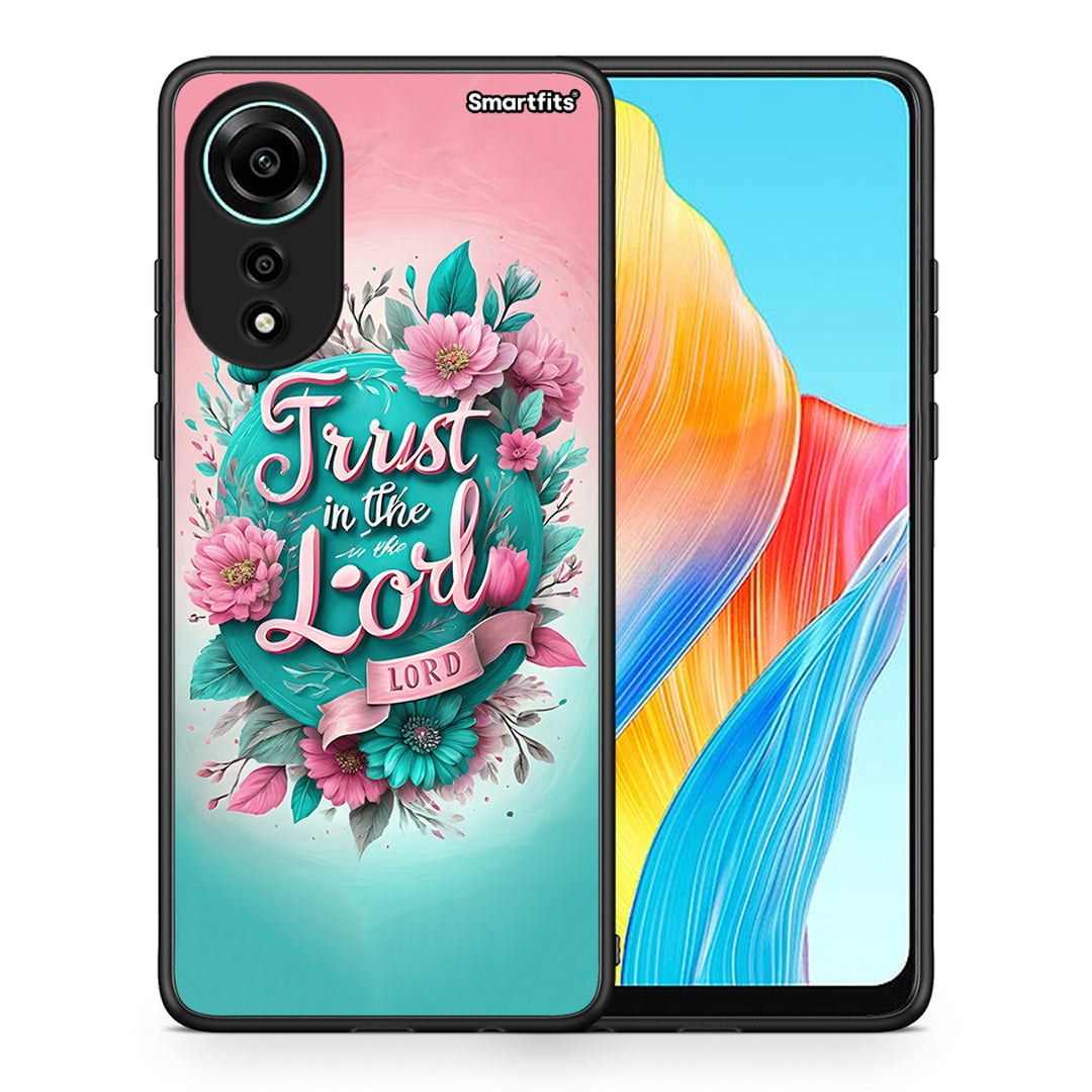 Θήκη Oppo A78 4G Lord Trust από τη Smartfits με σχέδιο στο πίσω μέρος και μαύρο περίβλημα | Oppo A78 4G Lord Trust case with colorful back and black bezels