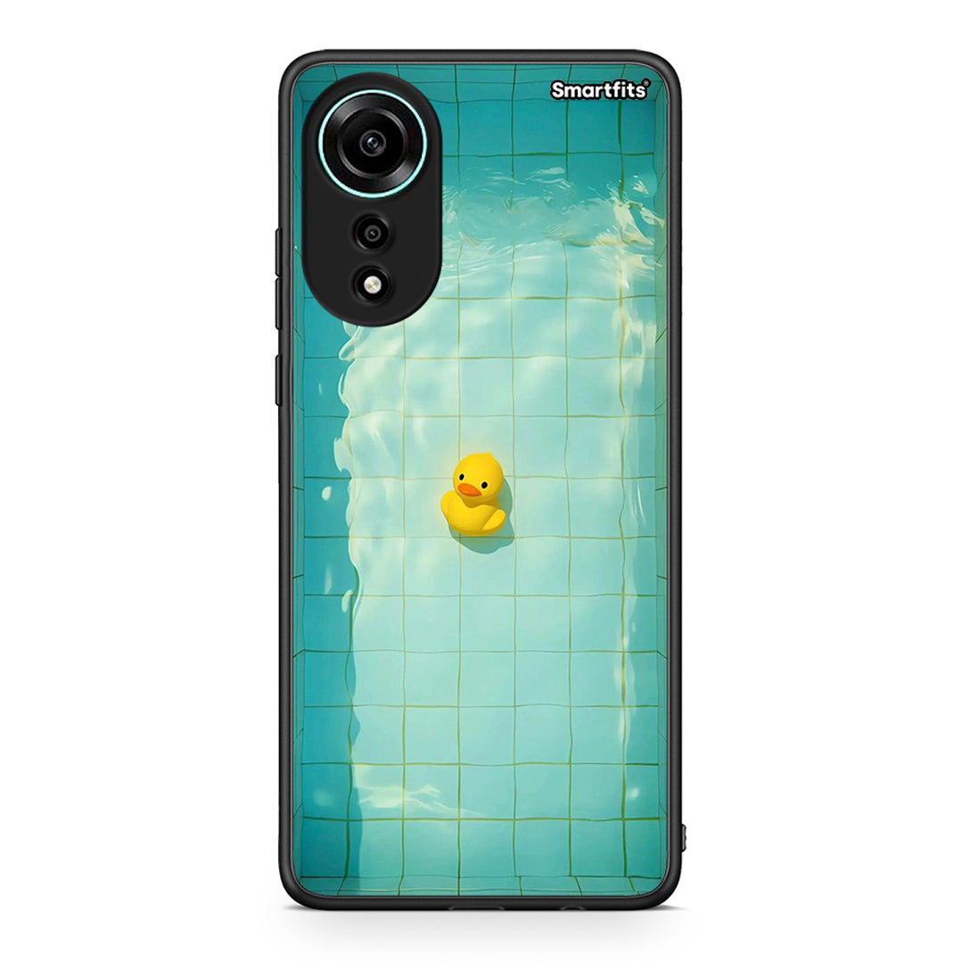 Oppo A78 4G Yellow Duck θήκη από τη Smartfits με σχέδιο στο πίσω μέρος και μαύρο περίβλημα | Smartphone case with colorful back and black bezels by Smartfits