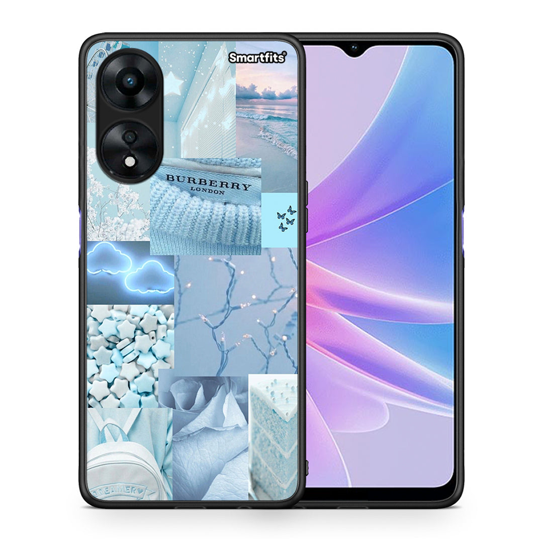 Θήκη Oppo A78 Ciel Aesthetic Collage από τη Smartfits με σχέδιο στο πίσω μέρος και μαύρο περίβλημα | Oppo A78 Ciel Aesthetic Collage Case with Colorful Back and Black Bezels