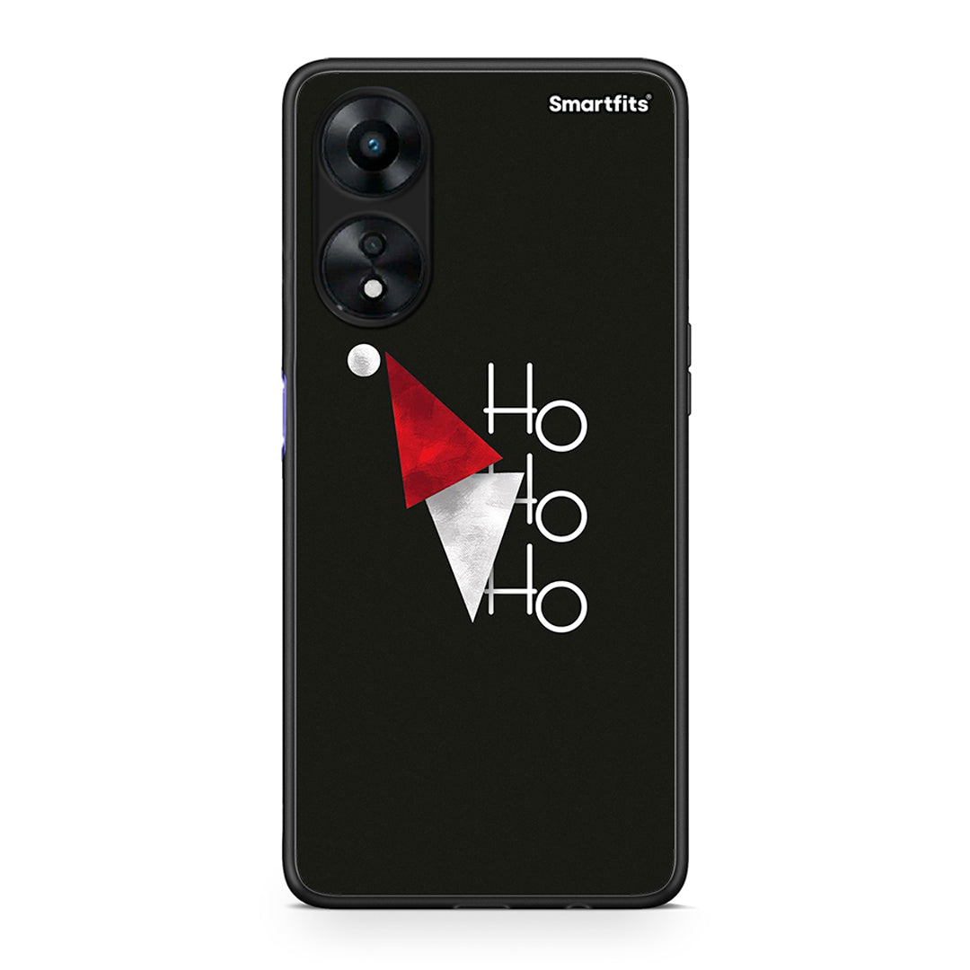 Θήκη Oppo A78 Minimal Christmas από τη Smartfits με σχέδιο στο πίσω μέρος και μαύρο περίβλημα | Oppo A78 Minimal Christmas Case with Colorful Back and Black Bezels