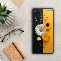 Thumbnail for Θήκη Oppo A78 Yellow Daisies από τη Smartfits με σχέδιο στο πίσω μέρος και μαύρο περίβλημα | Oppo A78 Yellow Daisies Case with Colorful Back and Black Bezels