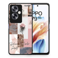 Thumbnail for Θήκη Oppo A79 / A2 Aesthetic Collage από τη Smartfits με σχέδιο στο πίσω μέρος και μαύρο περίβλημα | Oppo A79 / A2 Aesthetic Collage case with colorful back and black bezels
